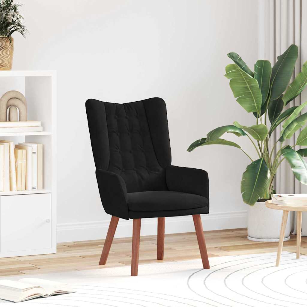 Fauteuil relaxant Noir 63 x 67 x 94 cm Velours - XIOS