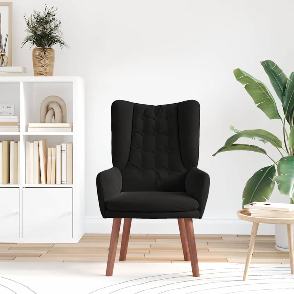 Fauteuil relaxant Noir 63 x 67 x 94 cm Velours - XIOS