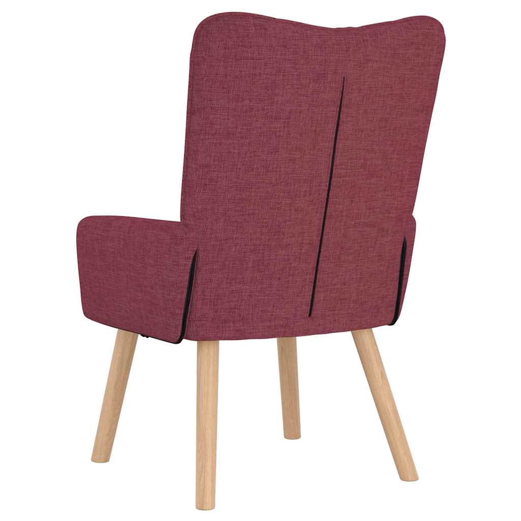 Fauteuil relaxant Rouge bordeaux 63 x 67 x 94 cm tissu - XIOS