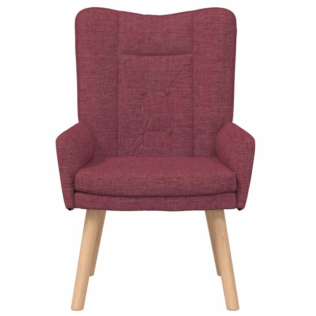 Fauteuil relaxant Rouge bordeaux 63 x 67 x 94 cm tissu - XIOS