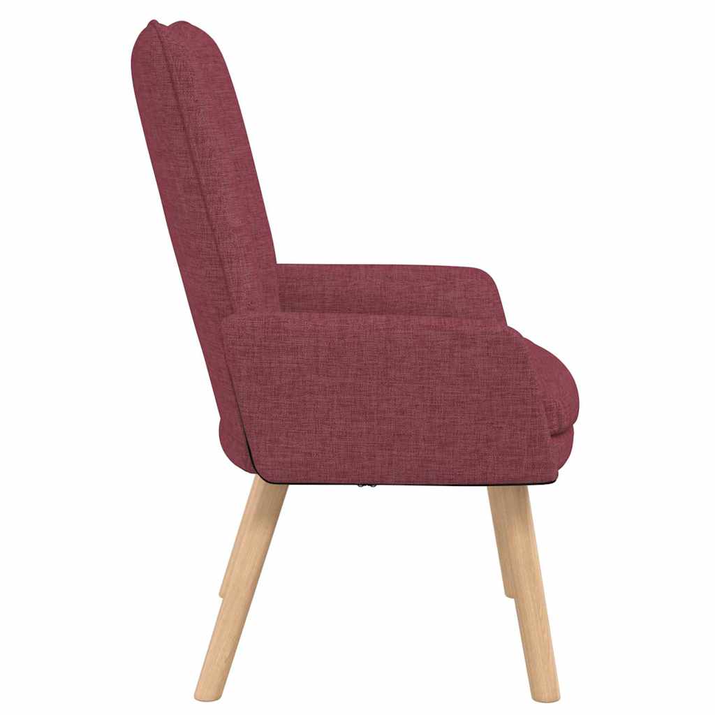 Fauteuil relaxant Rouge bordeaux 63 x 67 x 94 cm tissu - XIOS