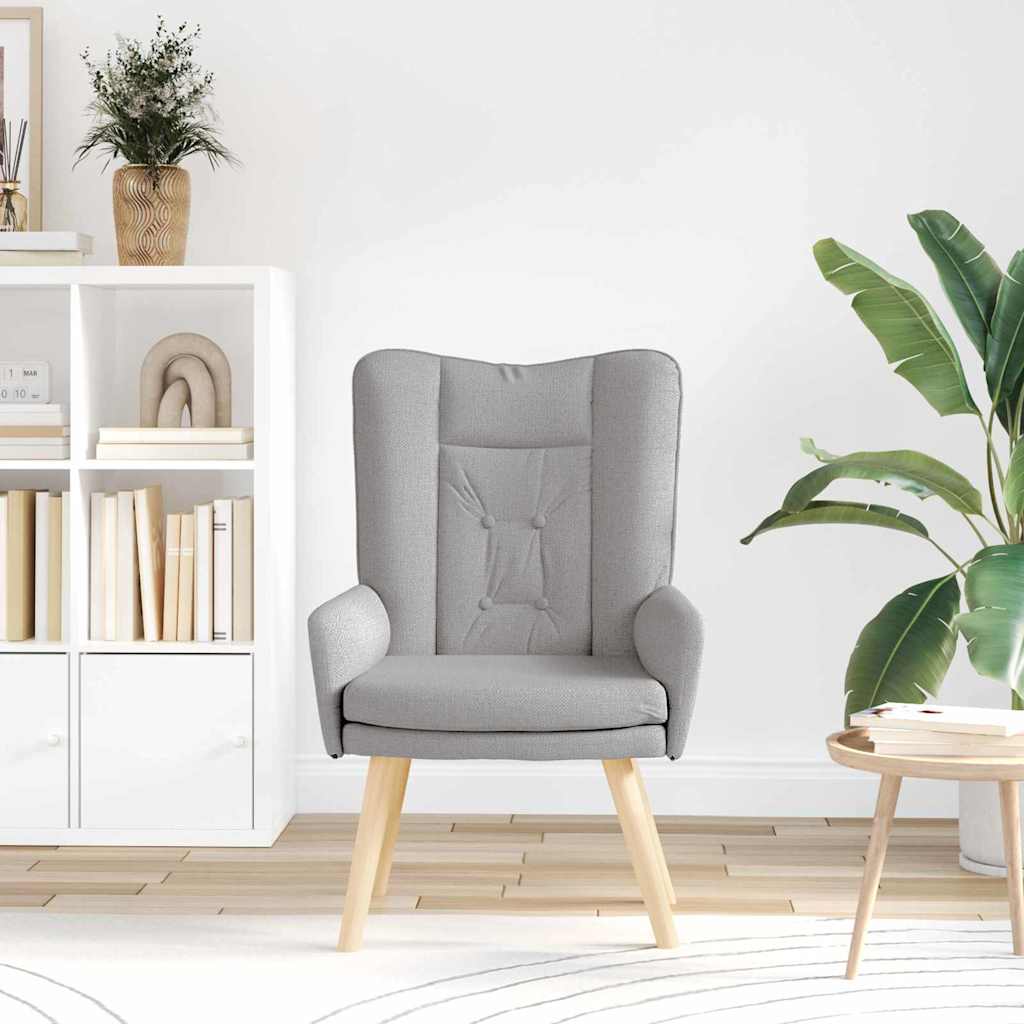 Fauteuil relaxant Gris nuage 63 x 67 x 94 cm tissu - XIOS