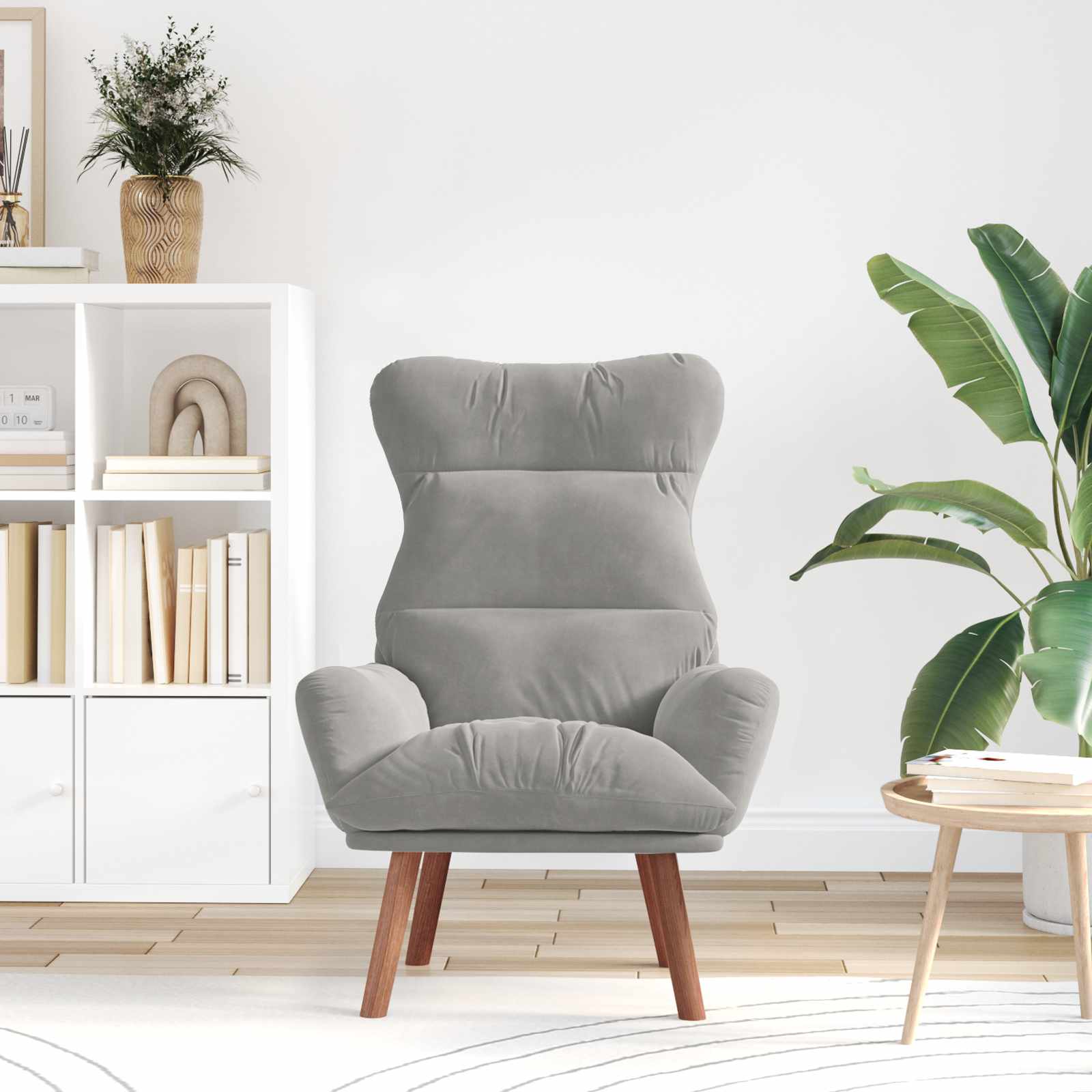 fauteuil Gris clair 69 x 74 x 93 cm Velours - XIOS