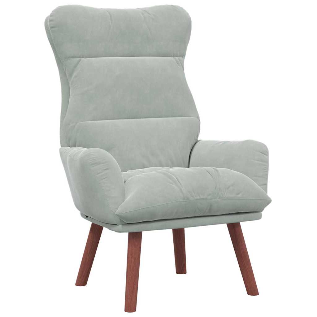 Fauteuil relaxant Gris clair 69 x 74 x 93 cm Velours - XIOS