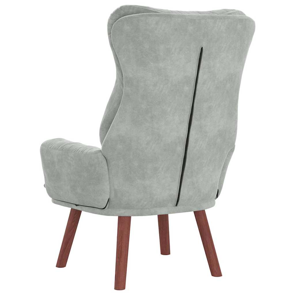 Fauteuil relaxant Gris clair 69 x 74 x 93 cm Velours - XIOS
