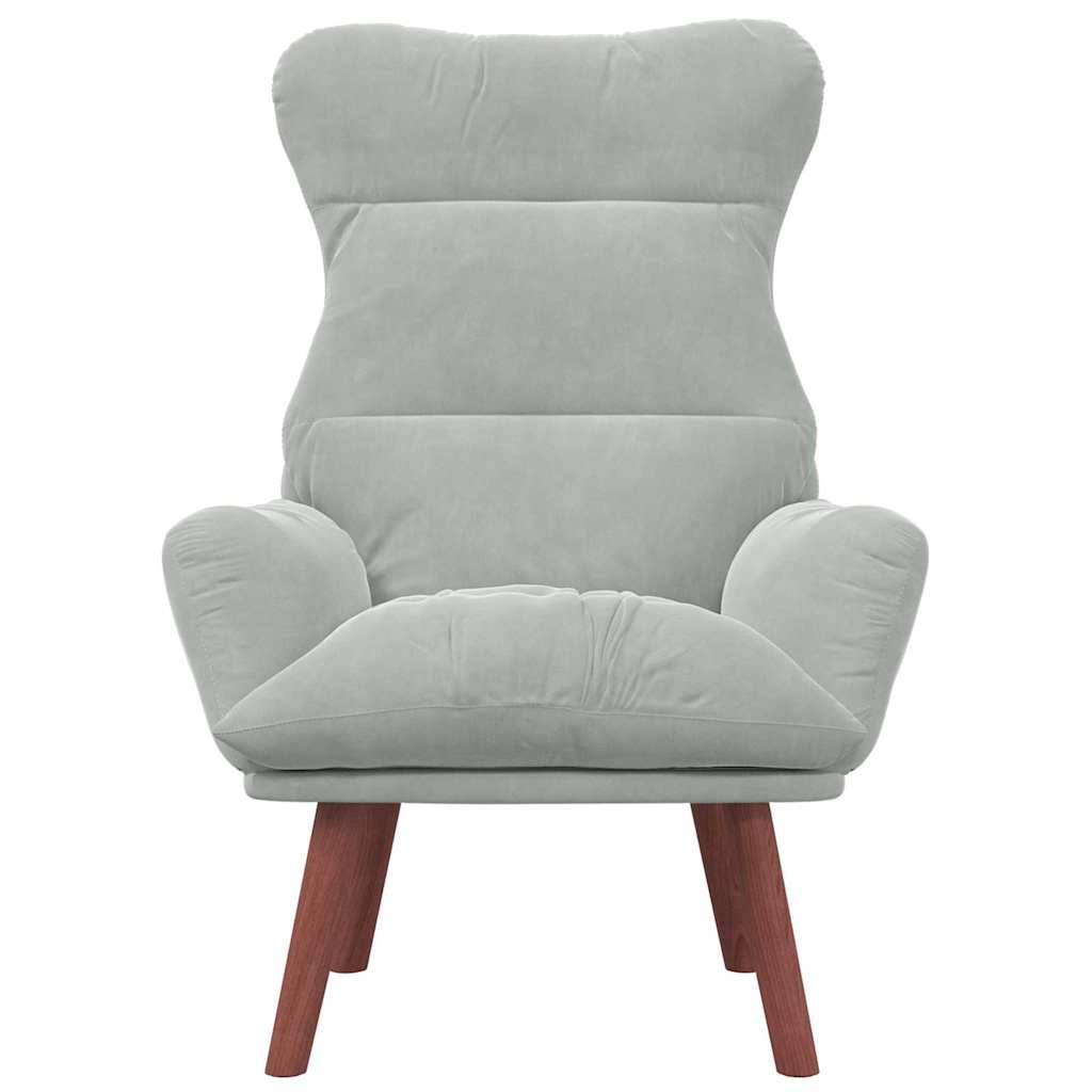 Fauteuil relaxant Gris clair 69 x 74 x 93 cm Velours - XIOS