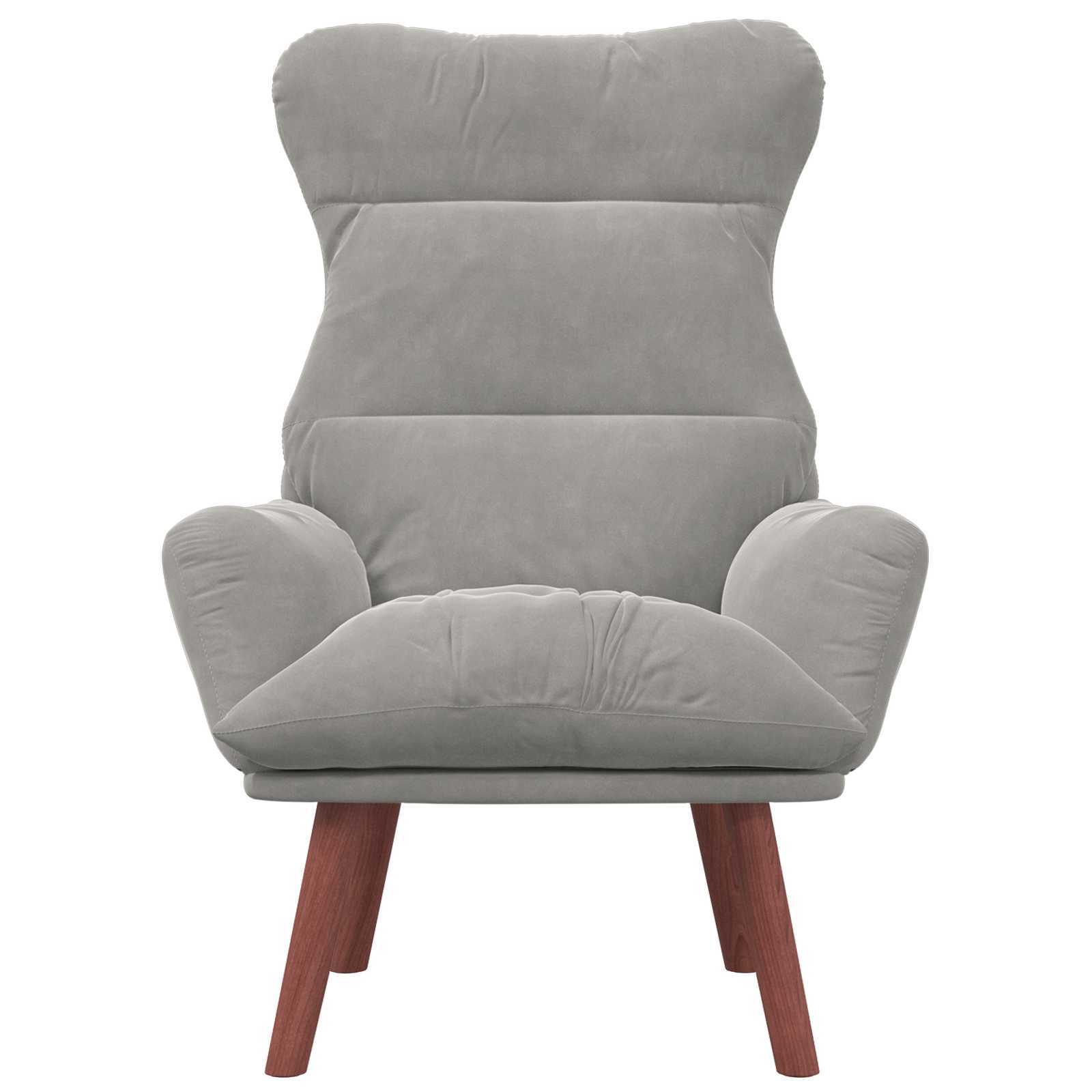 fauteuil Gris clair 69 x 74 x 93 cm Velours - XIOS
