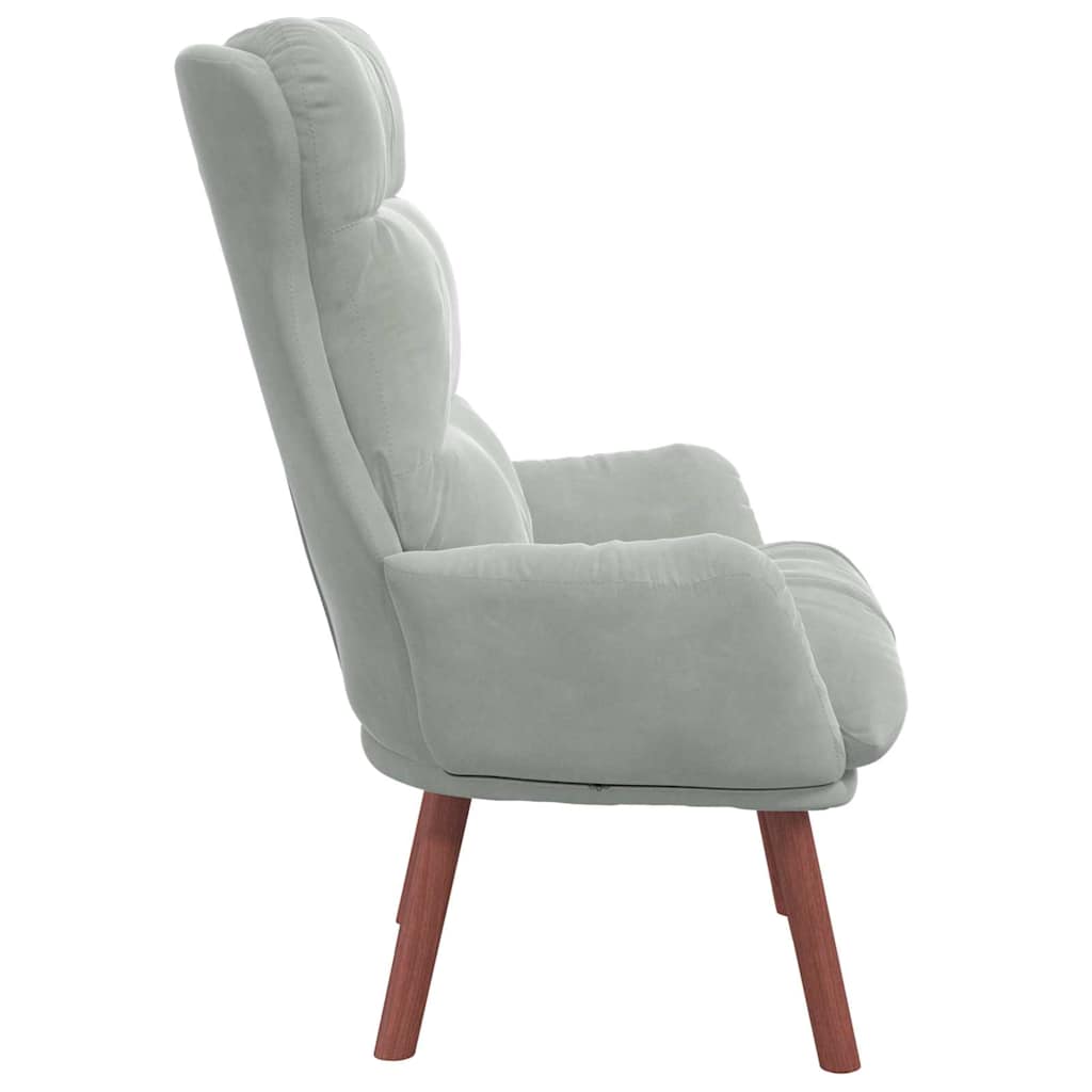 Fauteuil relaxant Gris clair 69 x 74 x 93 cm Velours - XIOS