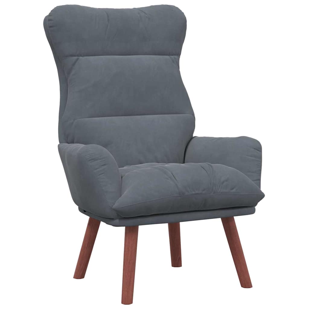 Fauteuil relaxant Gris foncé 69 x 74 x 93 cm Velours - XIOS
