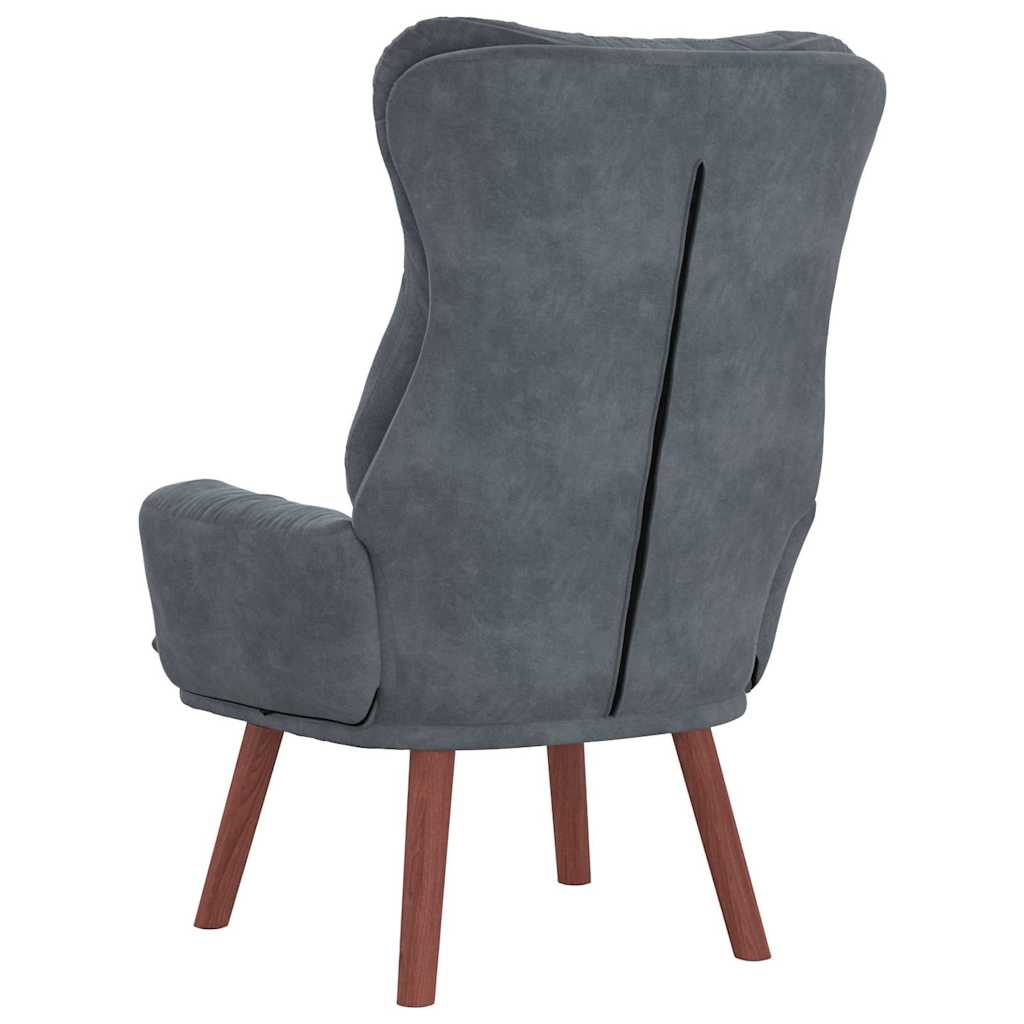 Fauteuil relaxant Gris foncé 69 x 74 x 93 cm Velours - XIOS