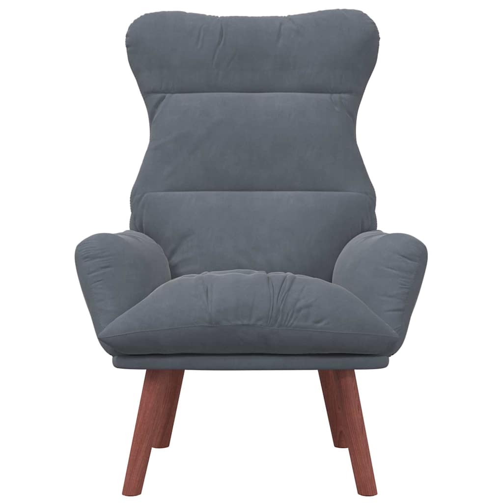 Fauteuil relaxant Gris foncé 69 x 74 x 93 cm Velours - XIOS