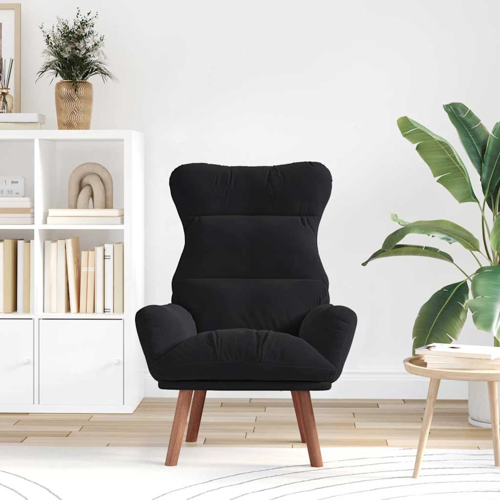 Fauteuil relaxant Noir 69 x 74 x 93 cm Velours - XIOS