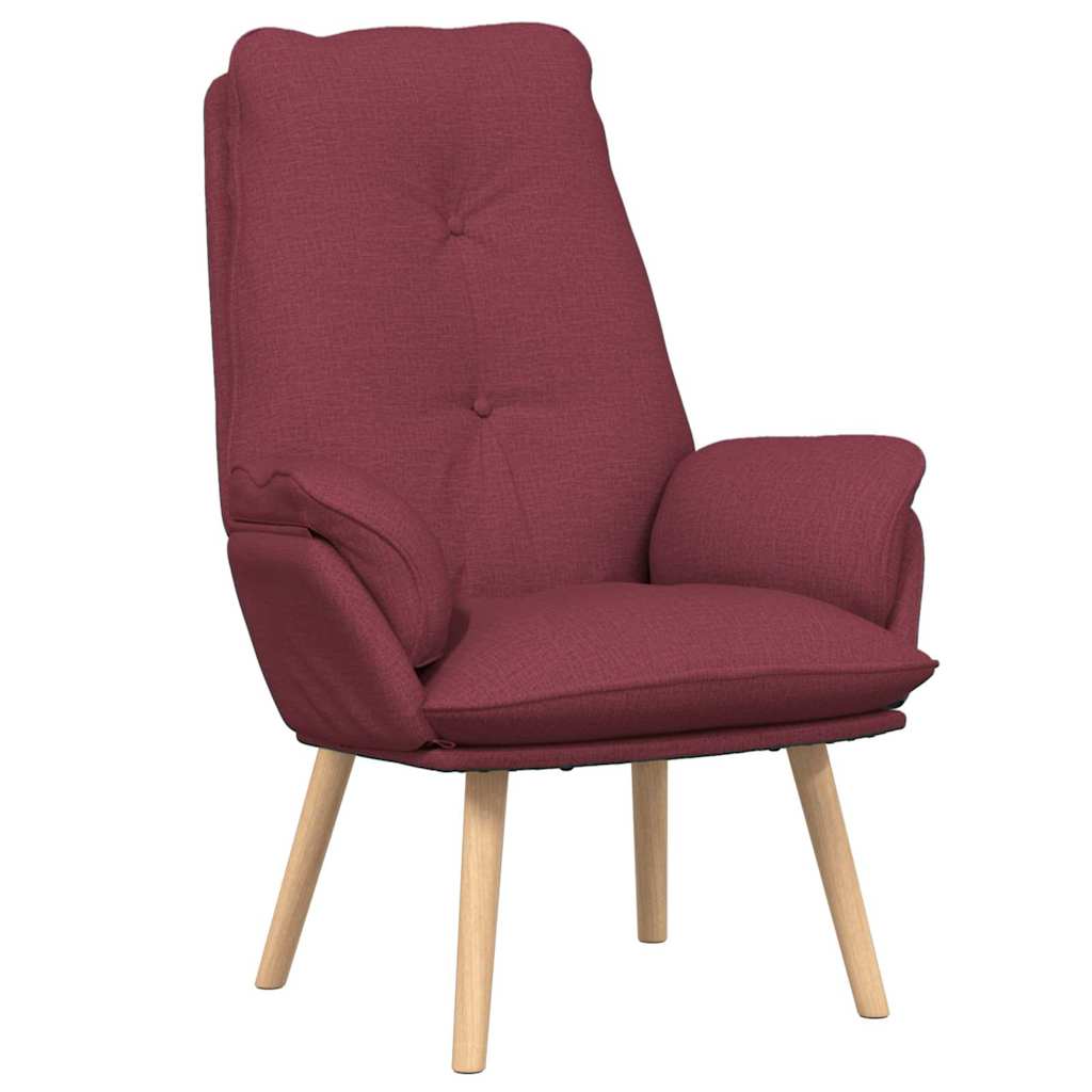 Fauteuil relaxant Rouge bordeaux 69 x 74 x 93 cm tissu - XIOS
