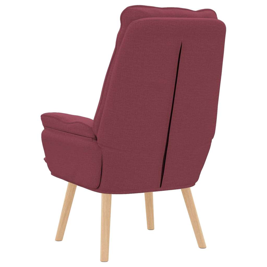 Fauteuil relaxant Rouge bordeaux 69 x 74 x 93 cm tissu - XIOS