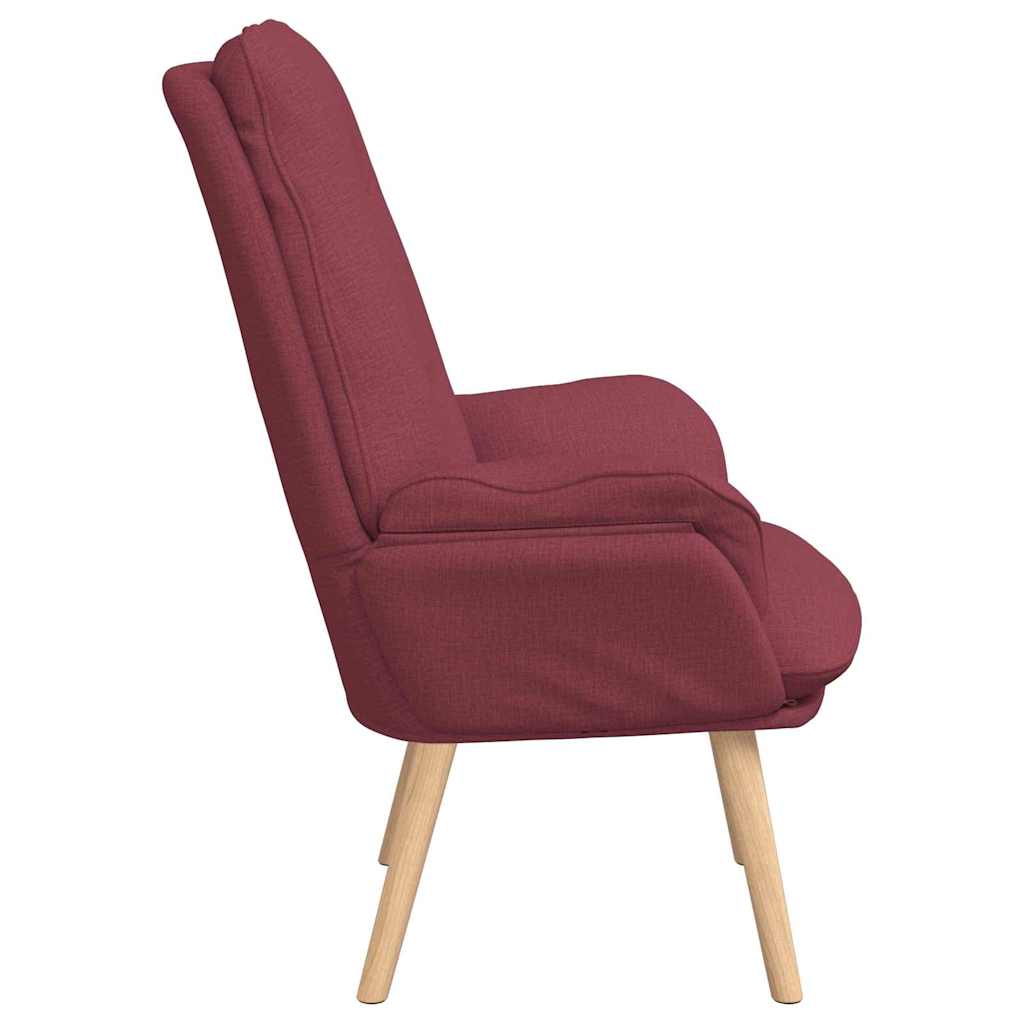 Fauteuil relaxant Rouge bordeaux 69 x 74 x 93 cm tissu - XIOS