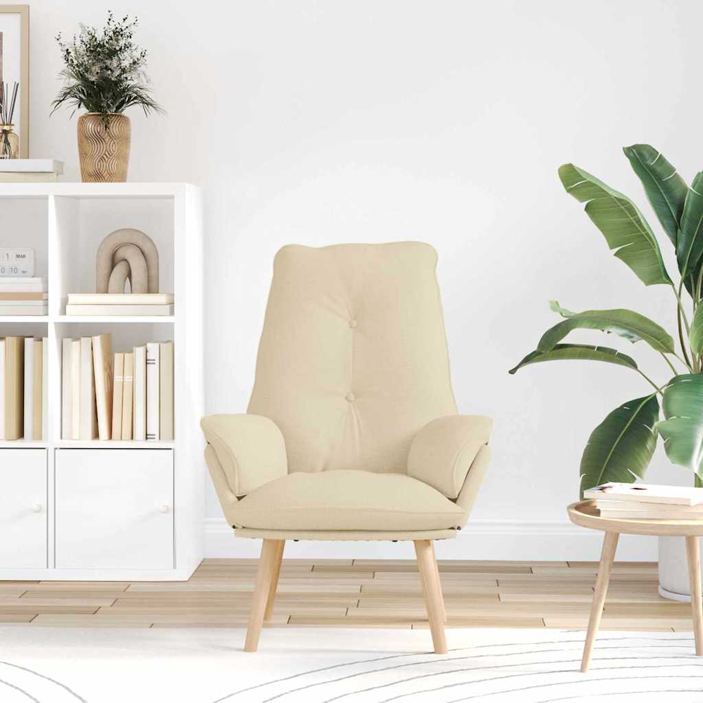 Fauteuil relaxant Crème 69 x 74 x 93 cm tissu - XIOS