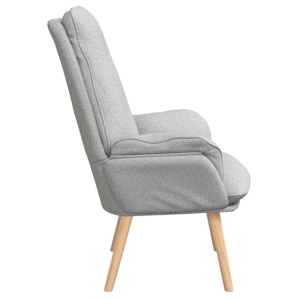 Fauteuil relaxant Gris nuage 69 x 74 x 93 cm tissu - XIOS