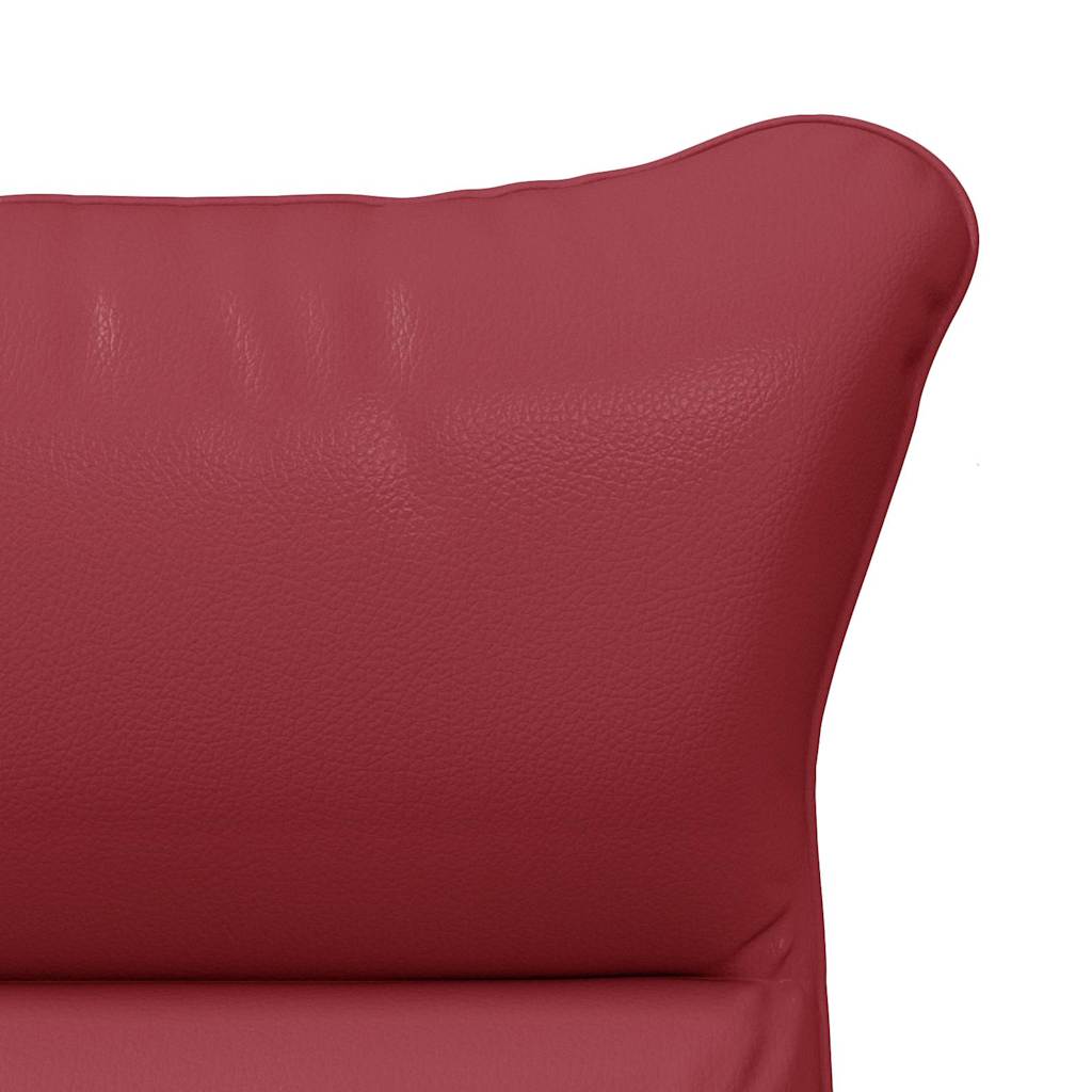 Fauteuil relaxant Rouge bordeaux 69 x 74 x 93 cm Faux cuir - XIOS