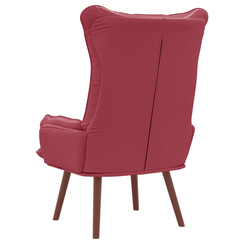 Fauteuil relaxant Rouge bordeaux 69 x 74 x 93 cm Faux cuir - XIOS