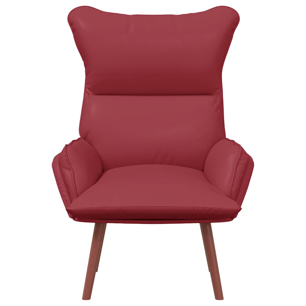 Fauteuil relaxant Rouge bordeaux 69 x 74 x 93 cm Faux cuir - XIOS