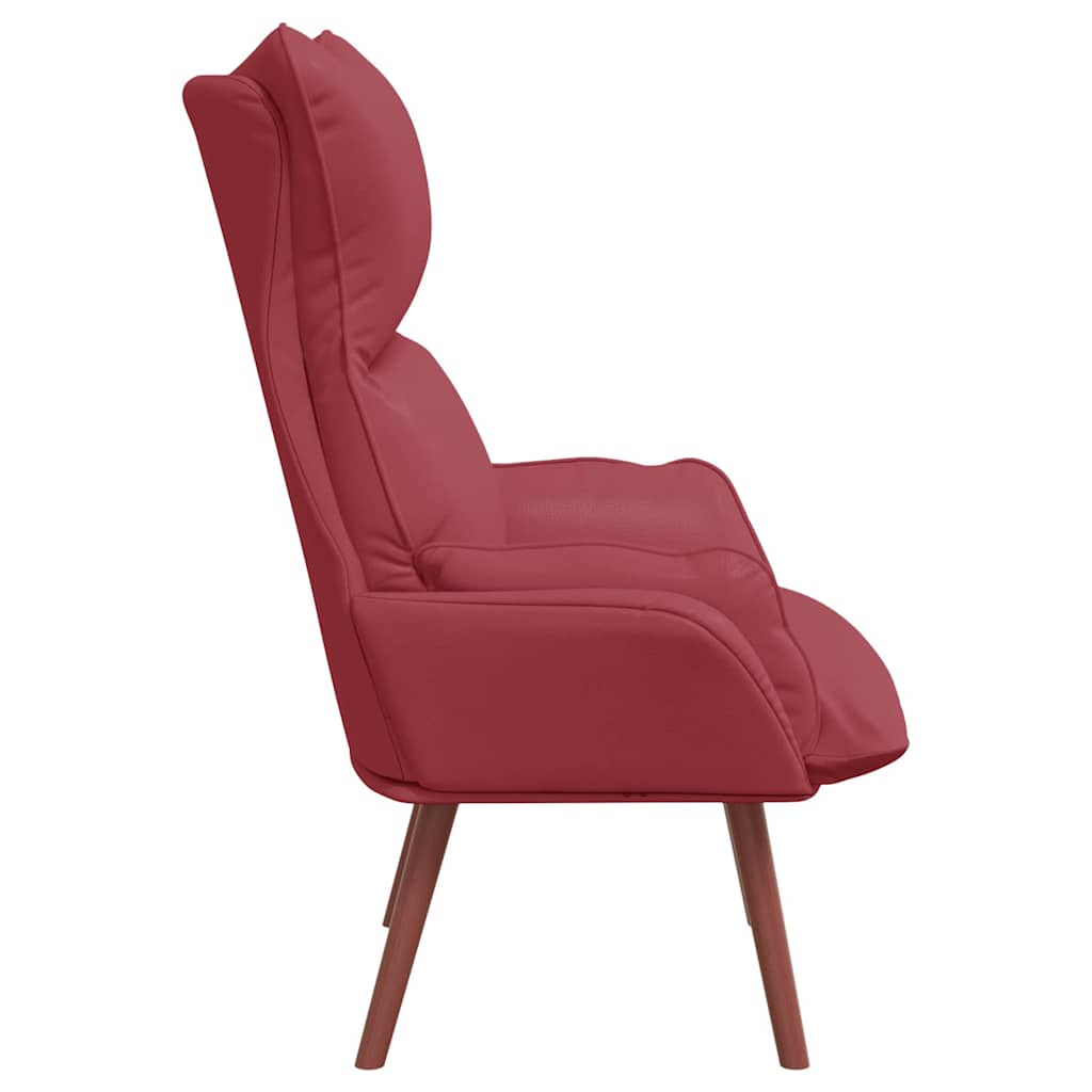 Fauteuil relaxant Rouge bordeaux 69 x 74 x 93 cm Faux cuir - XIOS