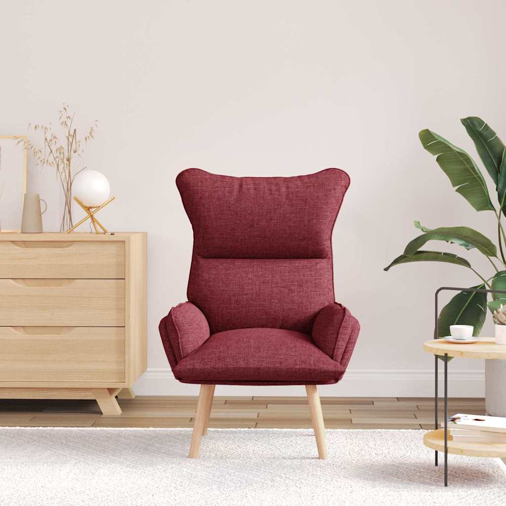 Fauteuil relaxant Rouge bordeaux 69 x 74 x 93 cm tissu - XIOS