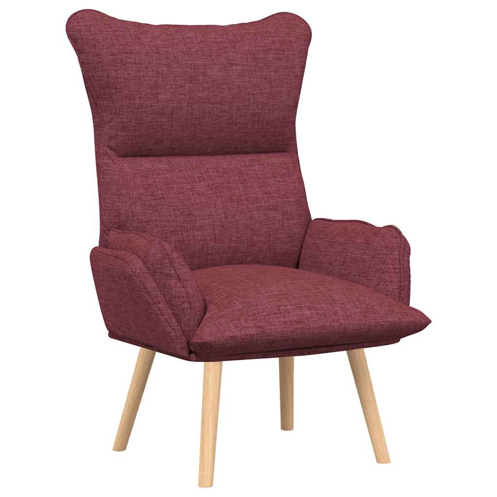 Fauteuil relaxant Rouge bordeaux 69 x 74 x 93 cm tissu - XIOS