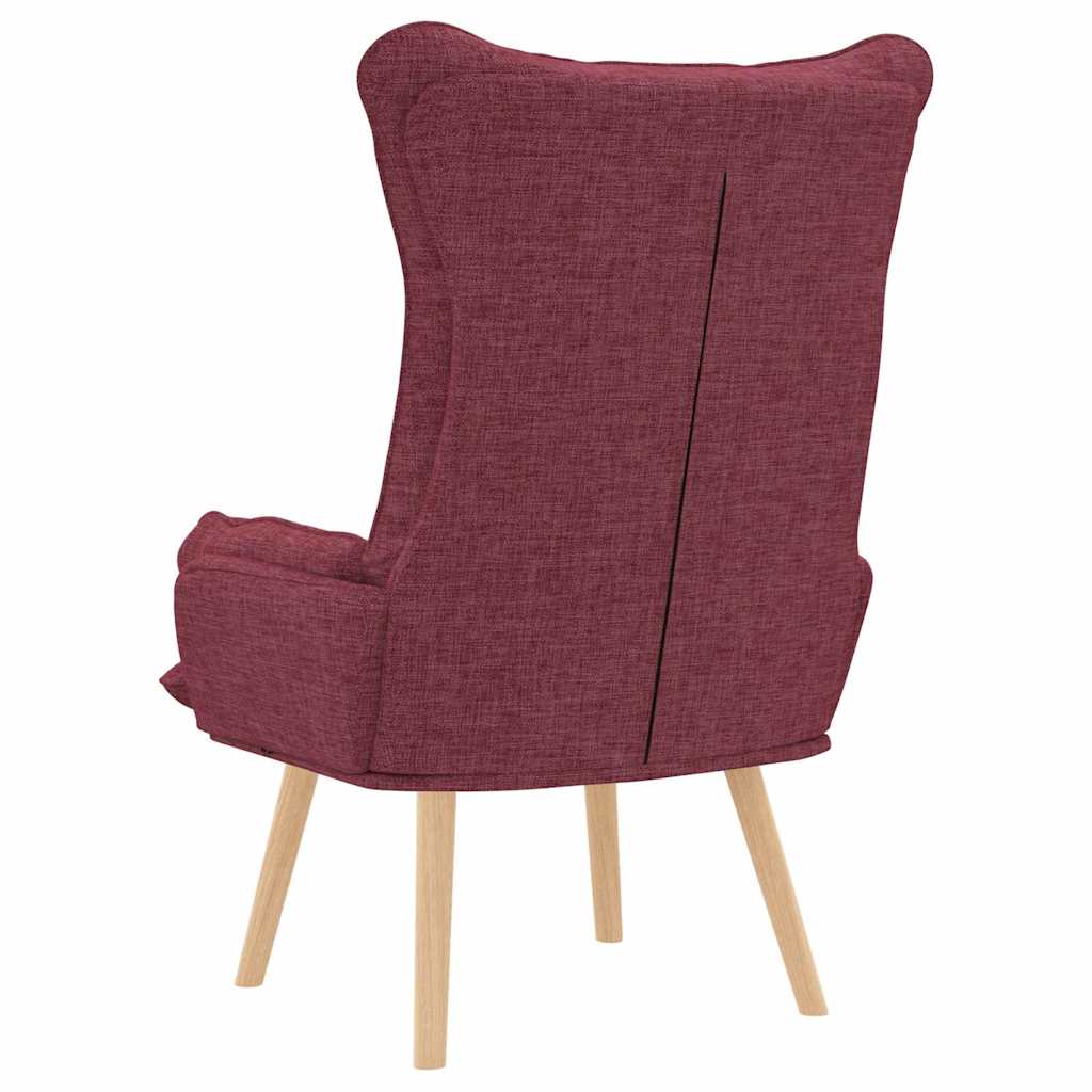 Fauteuil relaxant Rouge bordeaux 69 x 74 x 93 cm tissu - XIOS