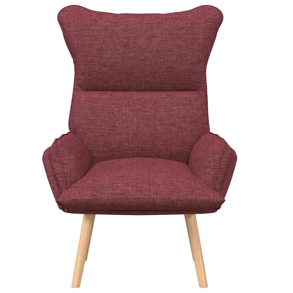 Fauteuil relaxant Rouge bordeaux 69 x 74 x 93 cm tissu - XIOS