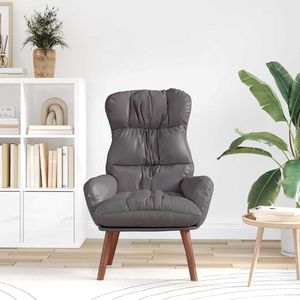Fauteuil relaxant Gris 69 x 74 x 93 cm Faux cuir - XIOS