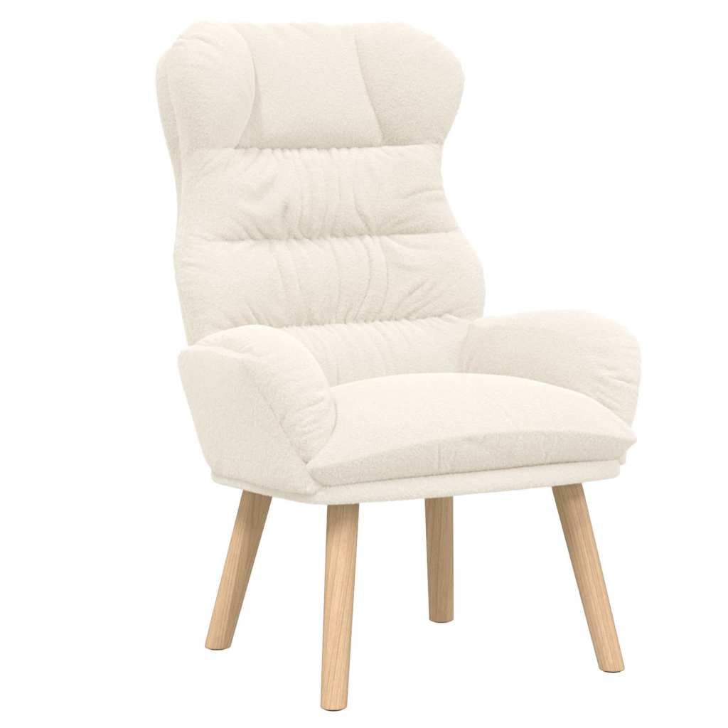 Fauteuil relaxant Crème 69 x 74 x 93 cm tissu - XIOS