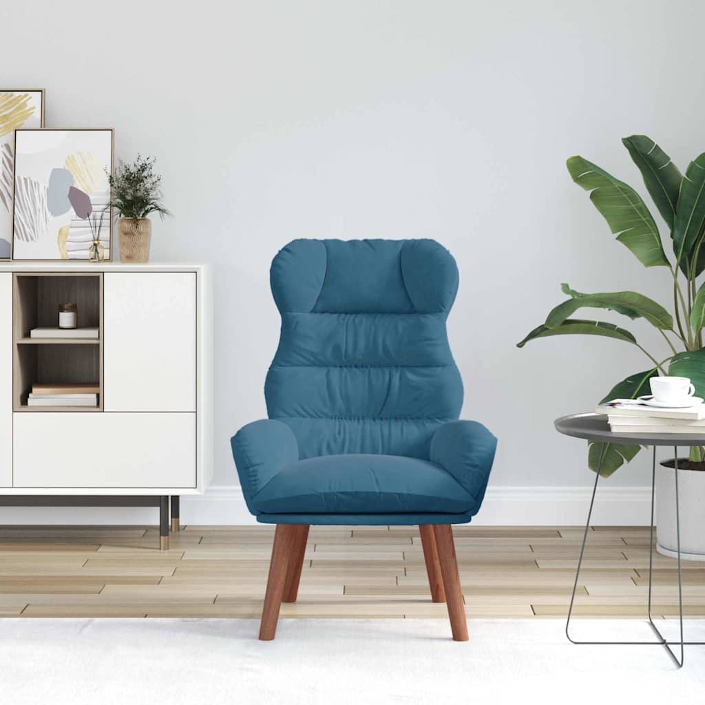 Fauteuil relaxant Bleu 69 x 74 x 93 cm Velours - XIOS