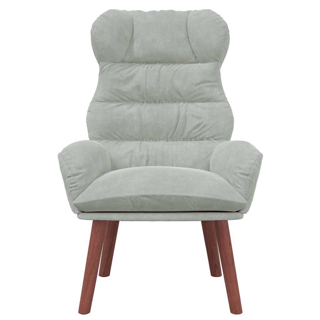Fauteuil relaxant Gris clair 69 x 74 x 93 cm Velours - XIOS