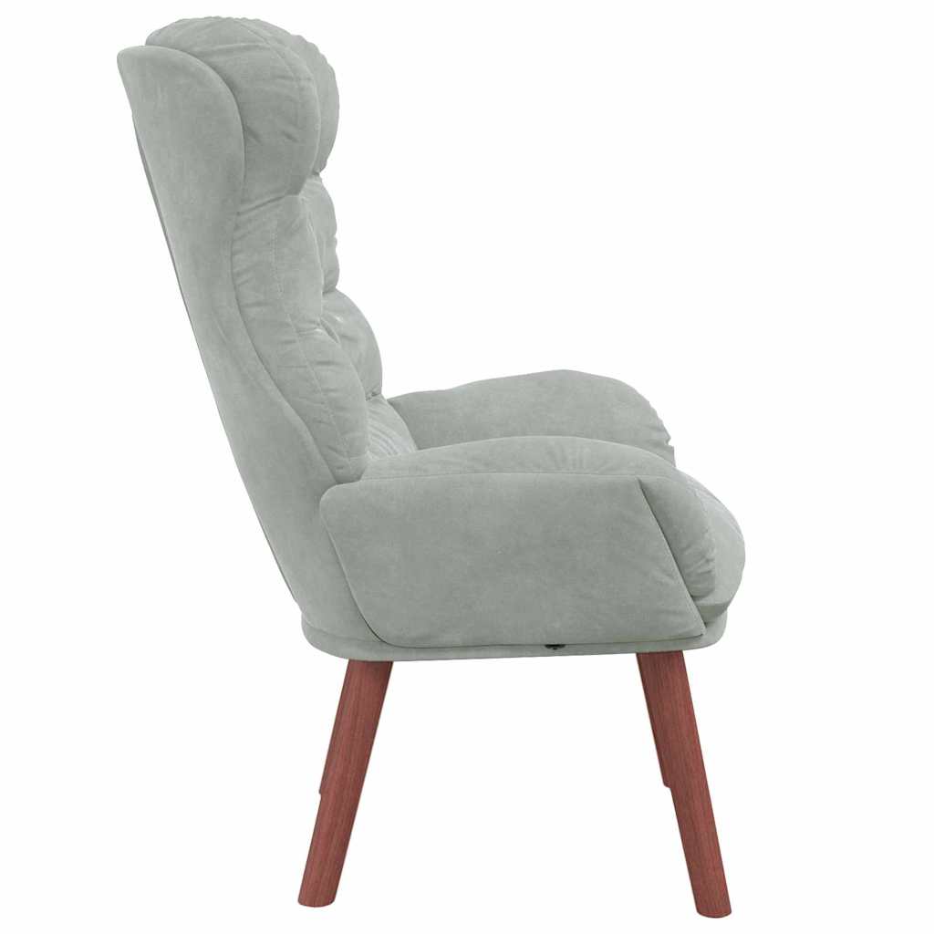 Fauteuil relaxant Gris clair 69 x 74 x 93 cm Velours - XIOS
