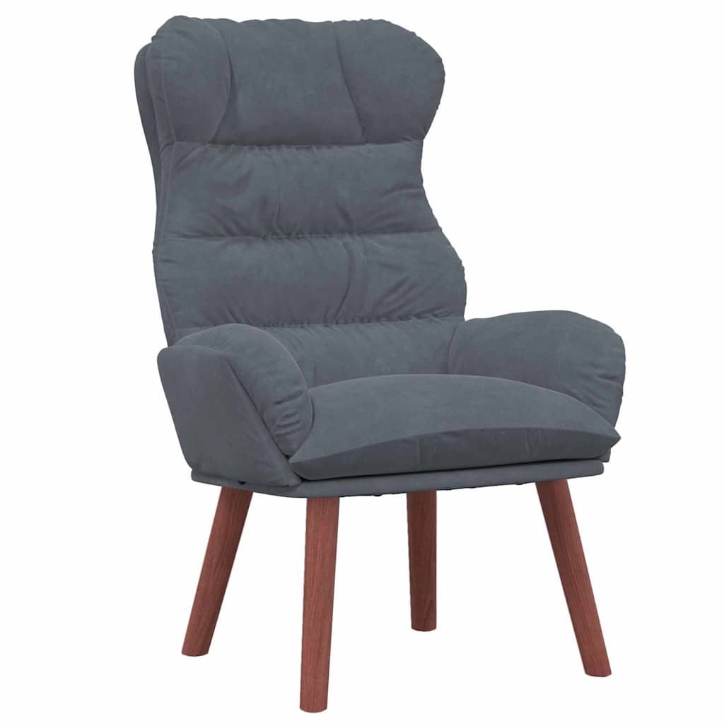 Fauteuil relaxant Gris foncé 69 x 74 x 93 cm Velours - XIOS