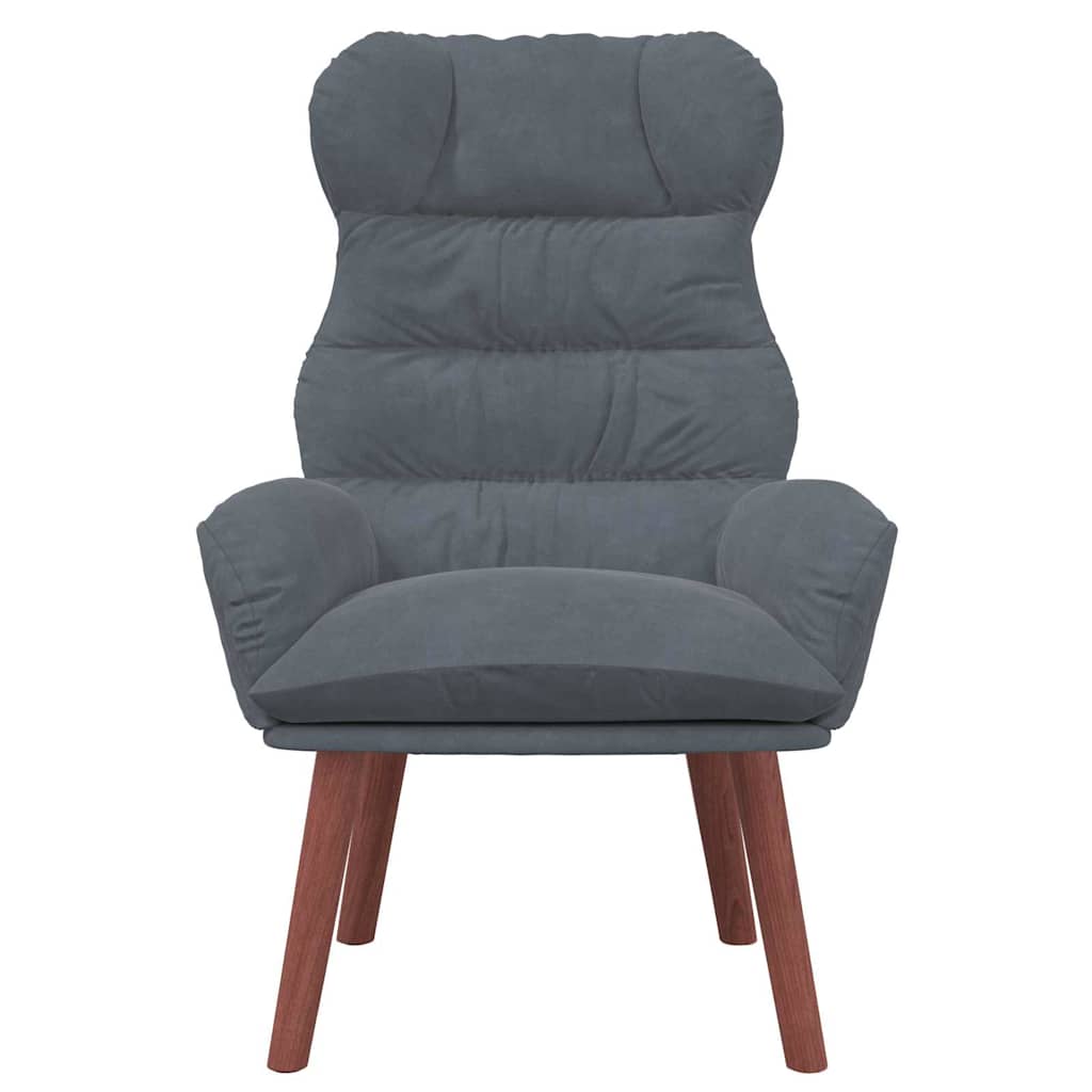Fauteuil relaxant Gris foncé 69 x 74 x 93 cm Velours - XIOS