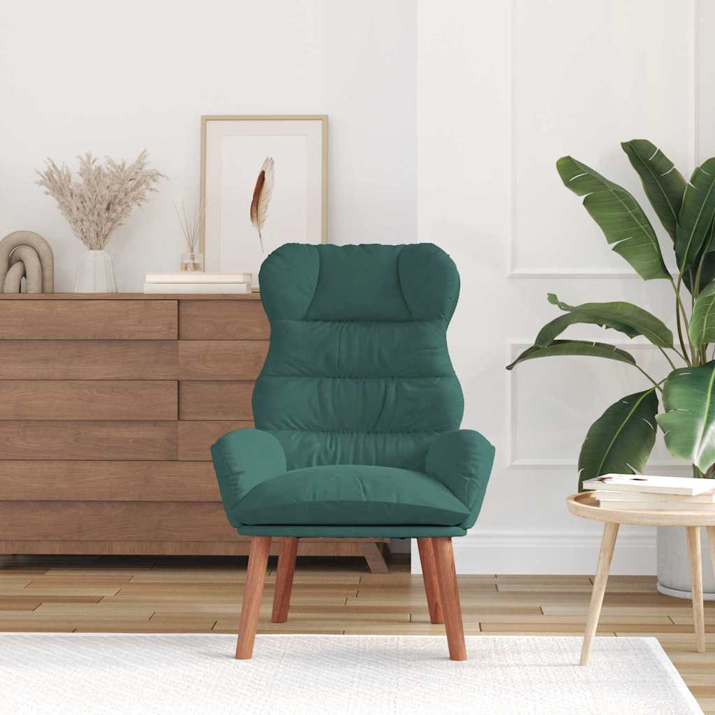 Fauteuil relaxant Vert foncé 69 x 74 x 93 cm Velours - XIOS