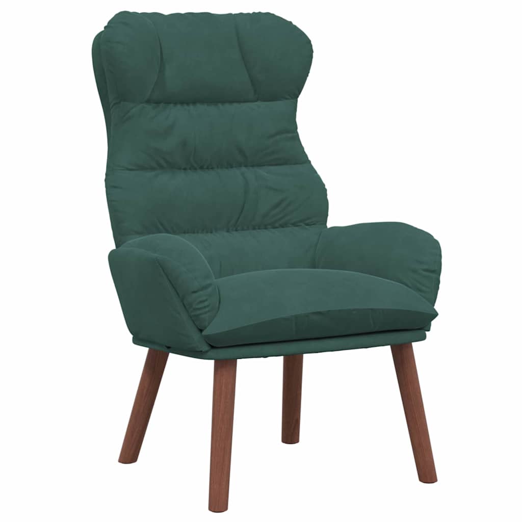 Fauteuil relaxant Vert foncé 69 x 74 x 93 cm Velours - XIOS
