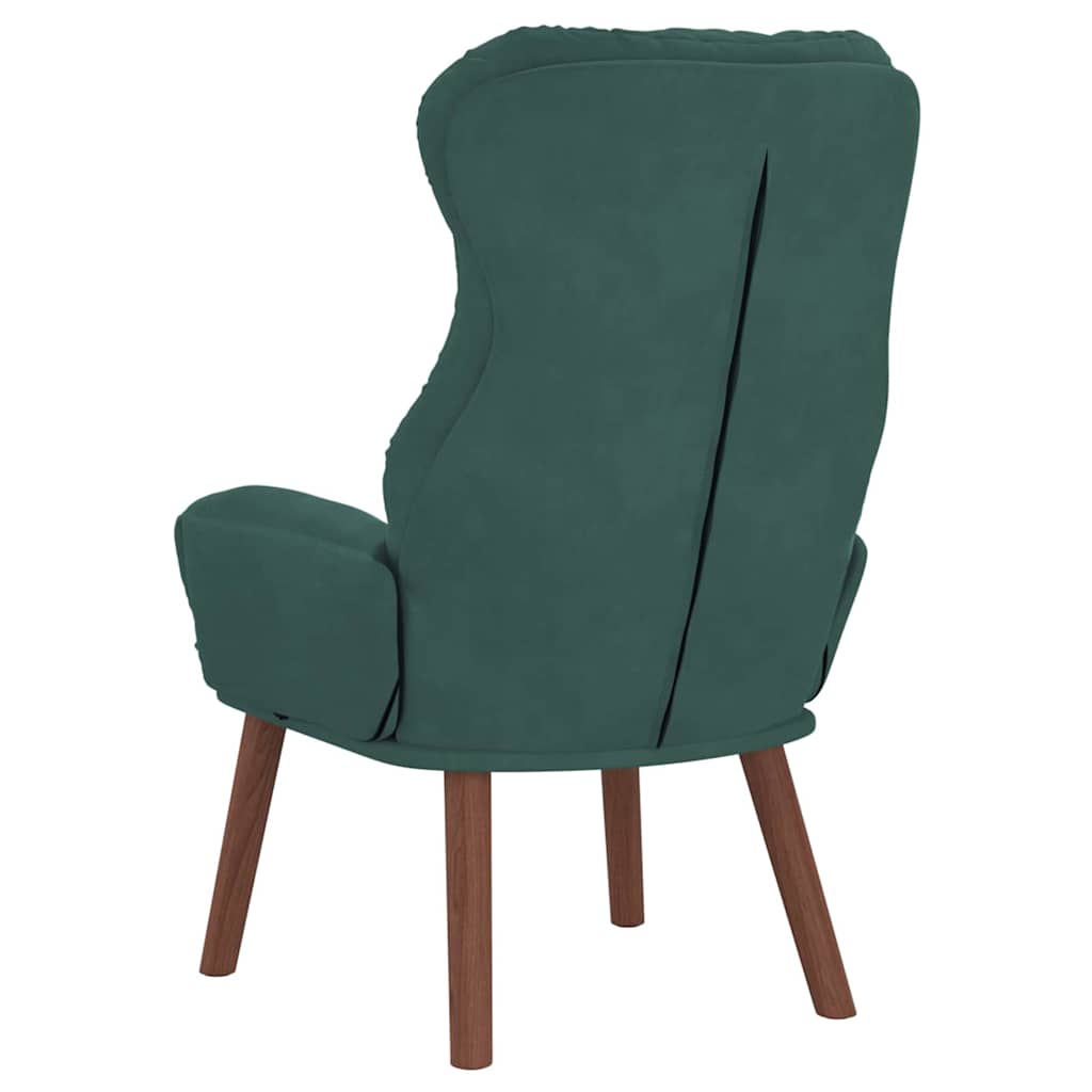 Fauteuil relaxant Vert foncé 69 x 74 x 93 cm Velours - XIOS