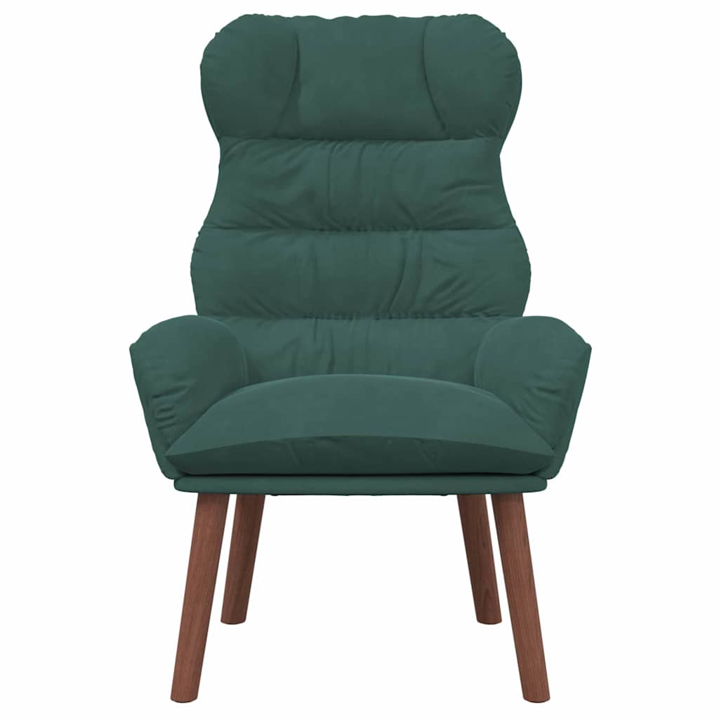 Fauteuil relaxant Vert foncé 69 x 74 x 93 cm Velours - XIOS