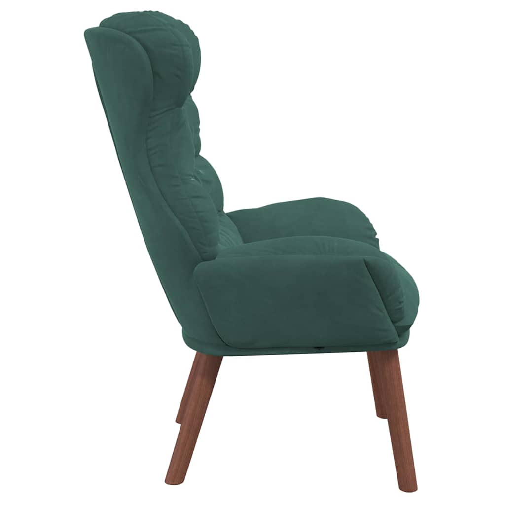 Fauteuil relaxant Vert foncé 69 x 74 x 93 cm Velours - XIOS