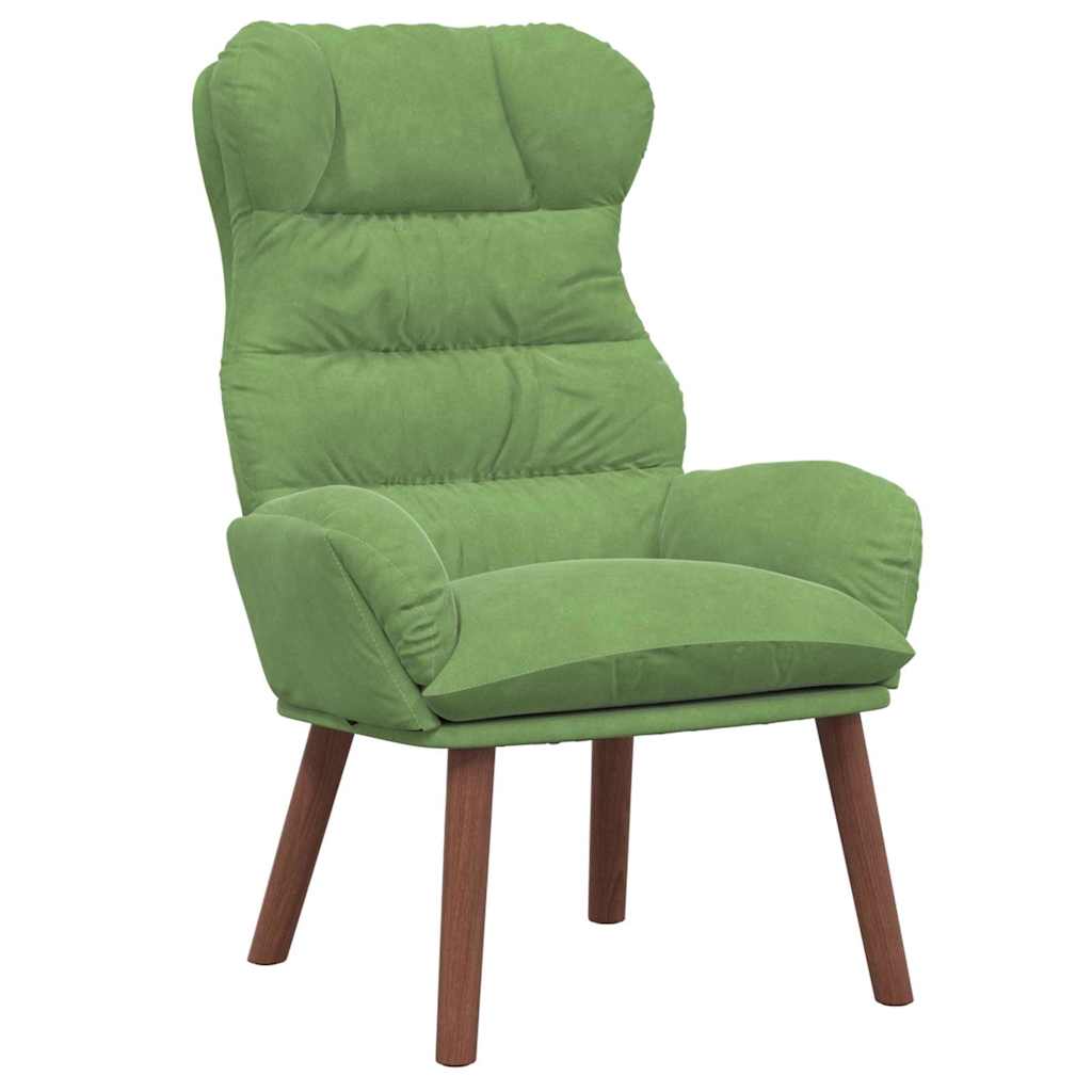 Fauteuil relaxant Vert clair 69 x 74 x 93 cm Velours - XIOS