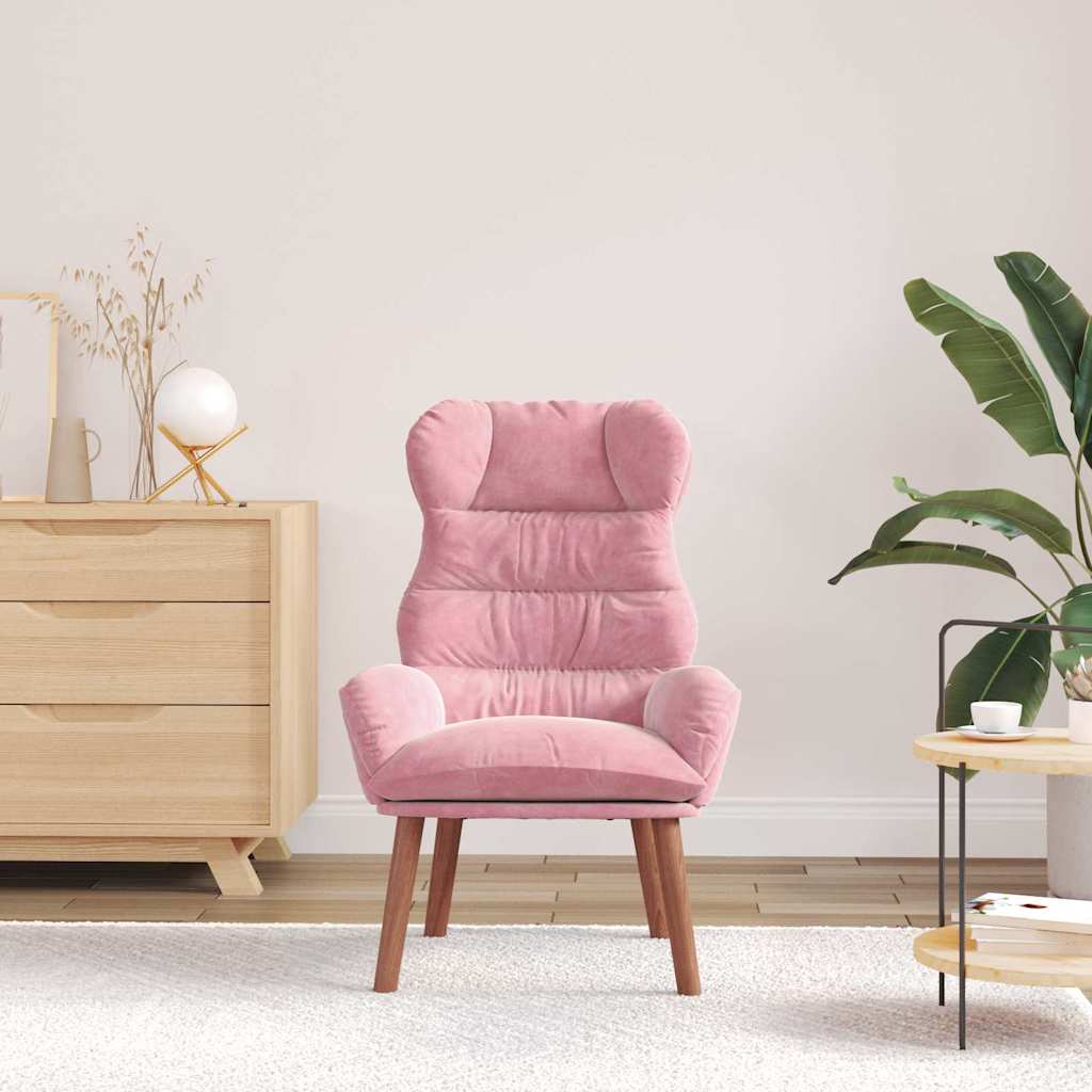 Fauteuil relaxant Rose 69 x 74 x 93 cm Velours - XIOS