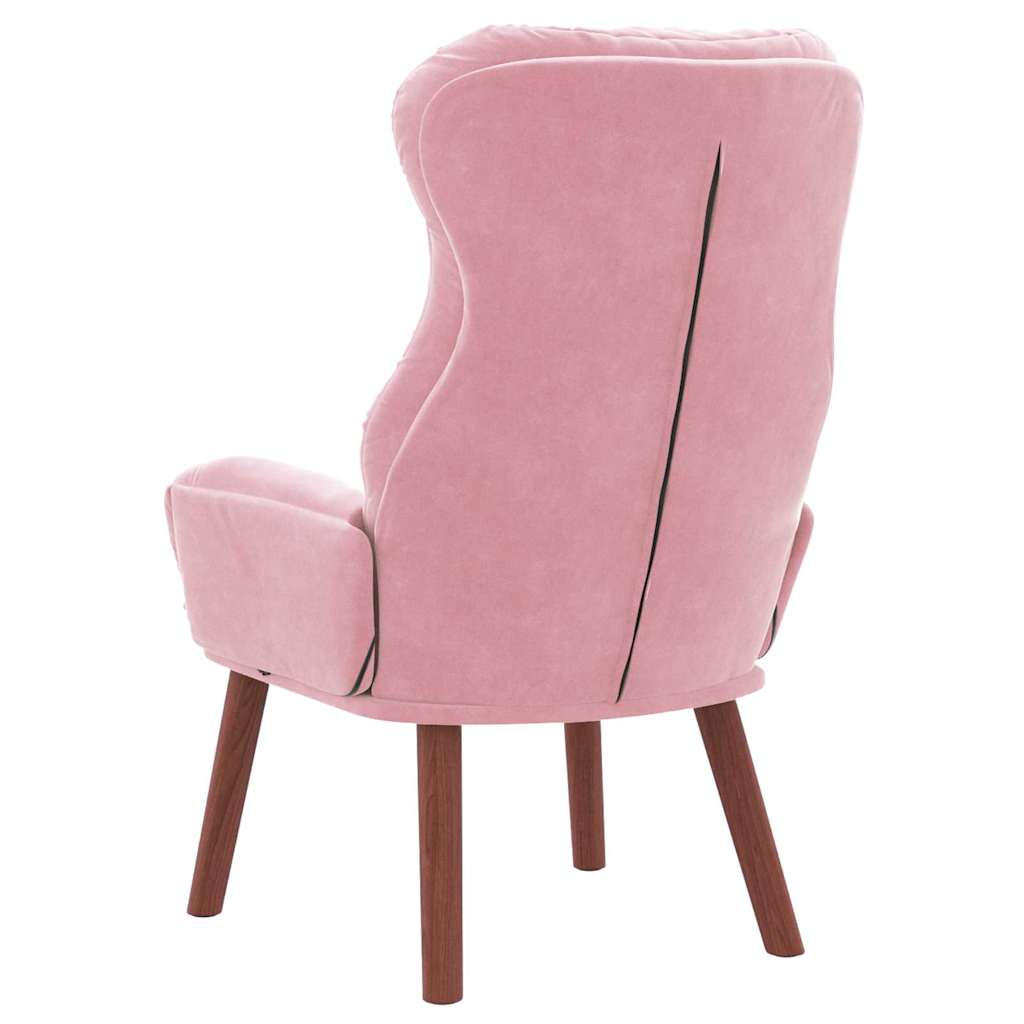 Fauteuil relaxant Rose 69 x 74 x 93 cm Velours - XIOS