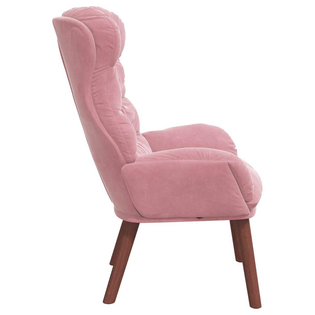 Fauteuil relaxant Rose 69 x 74 x 93 cm Velours - XIOS