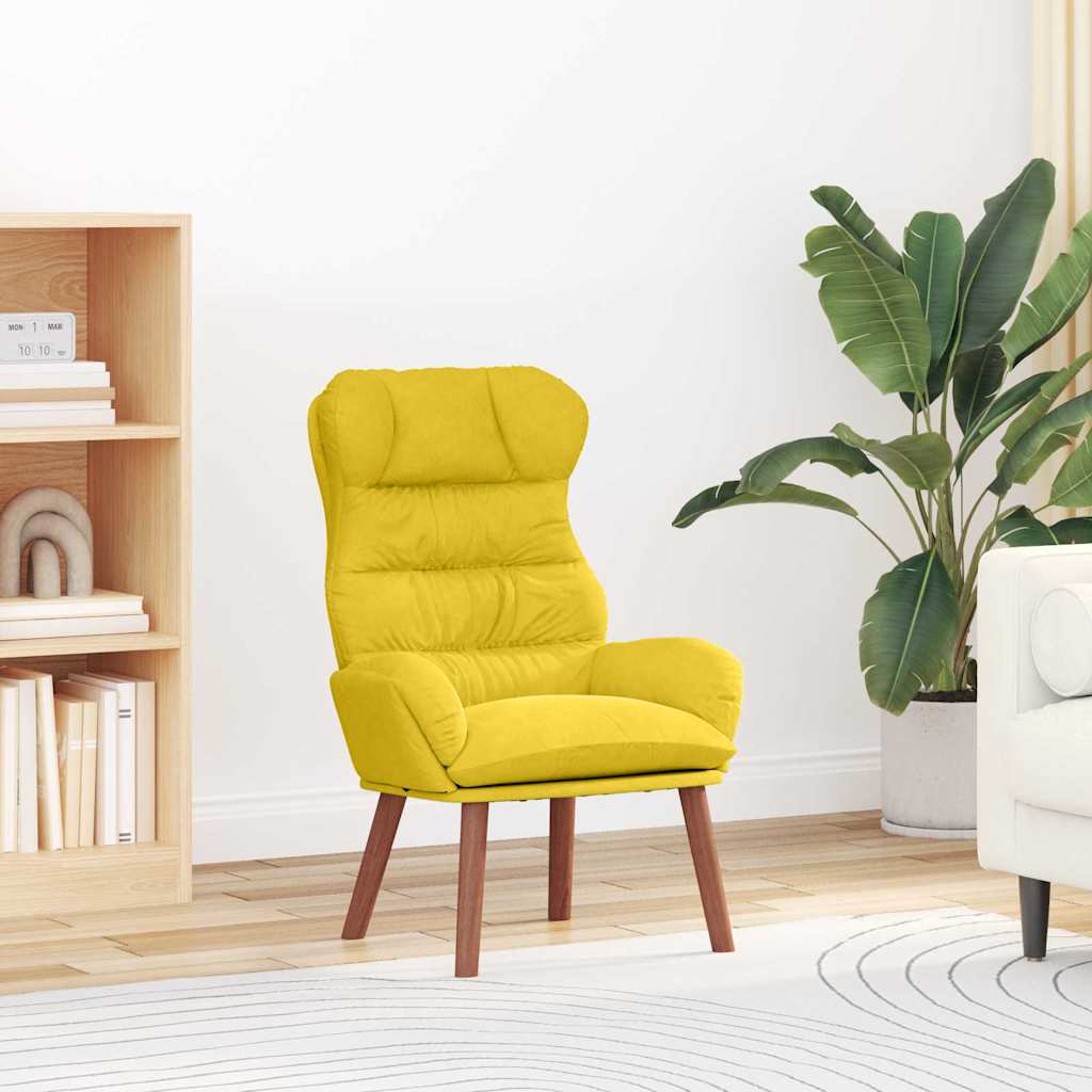 Fauteuil relaxant Jaune 69 x 74 x 93 cm Velours - XIOS
