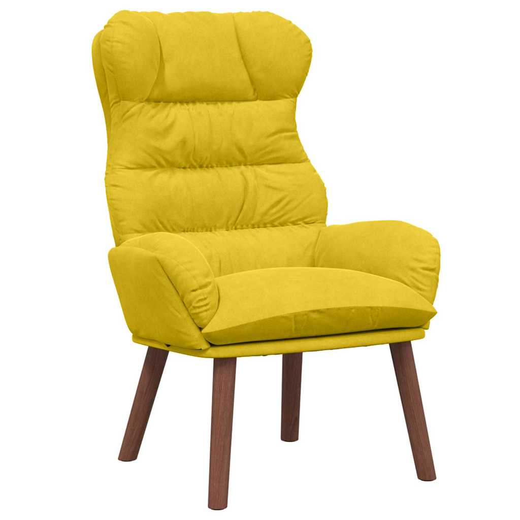 Fauteuil relaxant Jaune 69 x 74 x 93 cm Velours - XIOS
