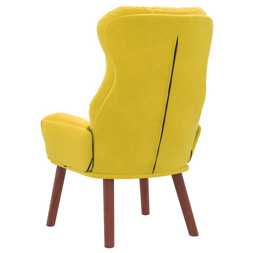 Fauteuil relaxant Jaune 69 x 74 x 93 cm Velours - XIOS
