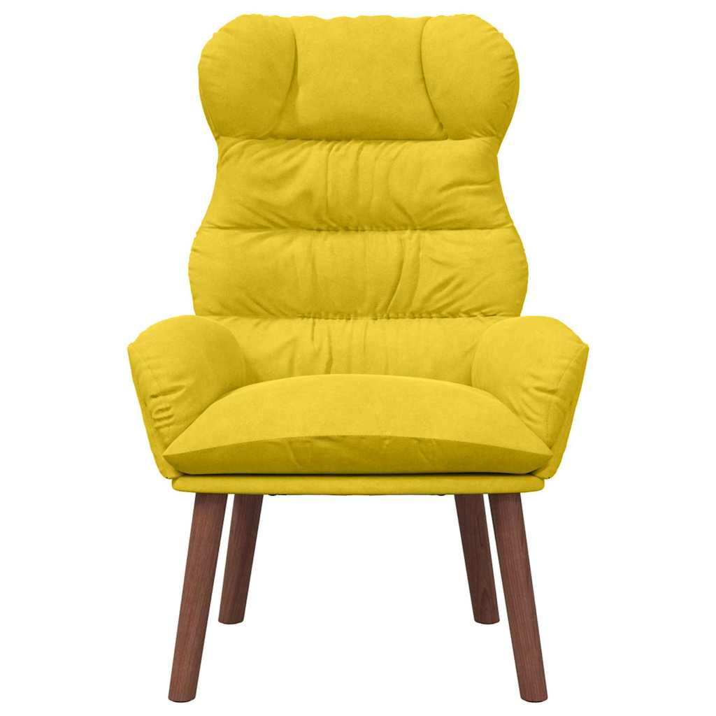 Fauteuil relaxant Jaune 69 x 74 x 93 cm Velours - XIOS