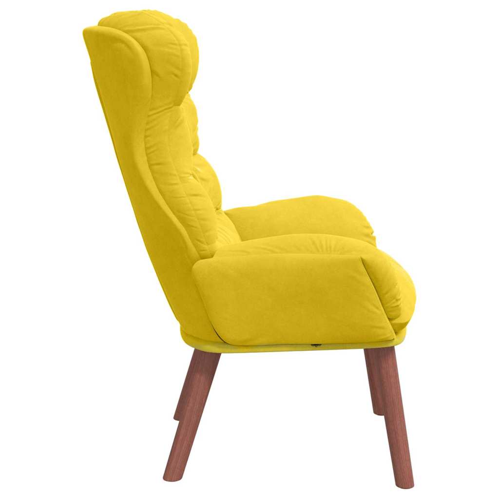 Fauteuil relaxant Jaune 69 x 74 x 93 cm Velours - XIOS